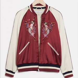 & Other Stories Embroidered Mermaid Bomber Jacket